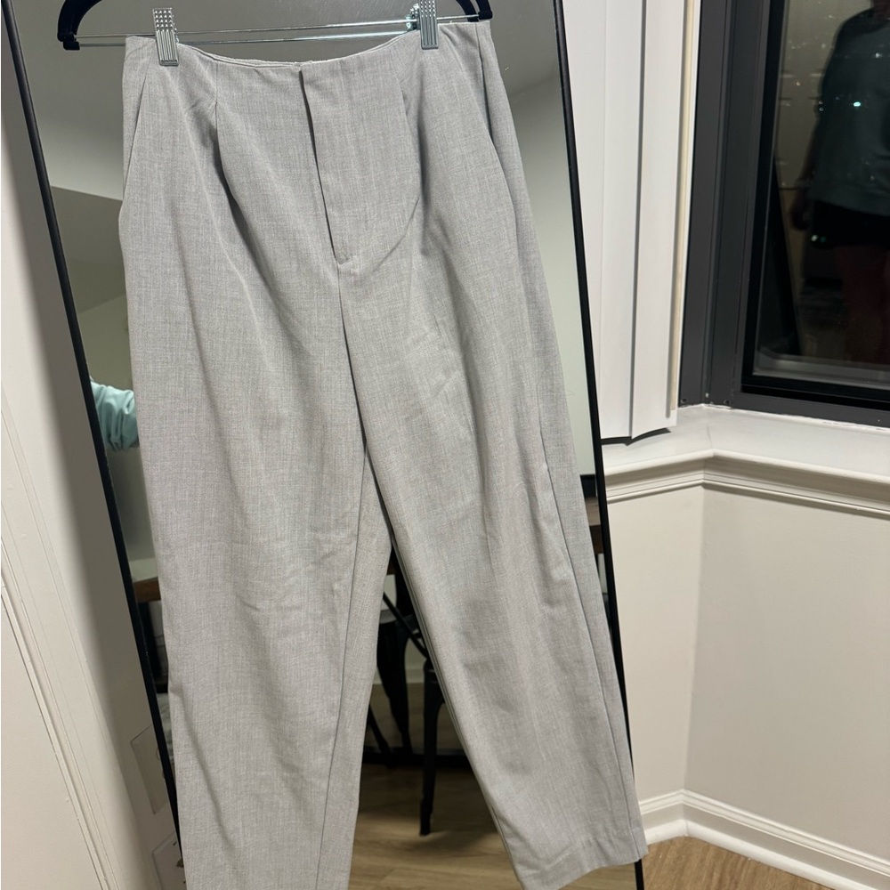 a new day Light Gray Tailored Pleated Waist Pants